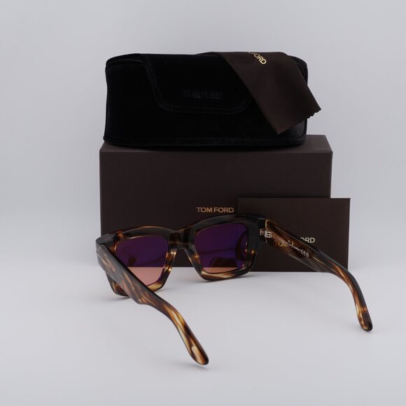 Tom Ford Ilias FT1154 55E Square Sunglasses - Havana/Brown - Picture 9 of 10